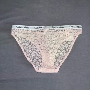 Calvin Klein pink flower lace underwear